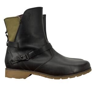 Teva De La Vina Low Wool Boots Women's SZ 9.5 Brown Olive Green Snow Winter Zip